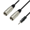 Adam Hall Cables K3 YWMM 0300 Y-Cable 2 x XLR male to Minijack TRS | 3 m