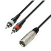  Adam Hall Cables K3 YMCC 0600 Audio Cable XLR Male to 2 x RCA Male, 6 m 