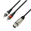  Adam Hall Cables K3 YFCC 0600 Audio Cable XLR Female to 2 x RCA Male, 6 m 