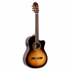Ortega RCE158SN-TSB nylon 6-str. guitar ortega tobacco sunburst top,slim neck with pu system, incl. gigbag