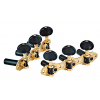 Ortega OTMDLX-GOBK classic tuning machines ortega set, gold hw / black tubes deluxe