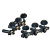 Ortega OTMDLX-BKBK classic tuning machines ortega set, black hw / black tubes deluxe