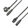  Adam Hall Cables 8101 PSAX 1500 Power and Audio Cable CEE7/7 & XLR female to C13 & XLR male 3x1.5 mm² 15 m 