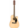 Fender CD-60SCE Dreadnought WF Natural 12-string electric acoustic guitar