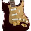 Fender Squier 40th Anniversary Stratocaster Gold Edition Gold Anodized Pickguard LRL Ruby Red Metallic electric guitar