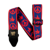 Ernie Ball 4698 Red and Blue Peace Love Dove Jacquard guitar strap  