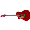 Fender Newporter Player LH Candy Apple Red electric acoustic guitar, left-handed