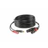 Klotz AT-CF 0100 pro twin cable with straight RCA and XLR female plugs, 1m