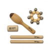 Rohema Percussion 618083 Kids Natural Percussion Set,Beech, lightly lacquered 