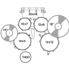 Mapex VE-5044 FTC VX Venus drum kit