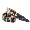 Right On Steady series Legend Peace & Doves Black guitar strap