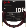 Fender Limited Edition Deluxe Series Tweed Cable, 10′, Oxblood guitar cable