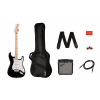 Fender Squier Sonic Stratocaster MN Black Pack - electric guitar + gigbag + 10W amplfiier