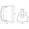 Monacor WALL-08T/SW speaker set (pair)
