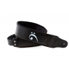 Right On Groove Fakey Black leather guitar strap