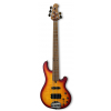 Lakland Skyline 55-02 Deluxe Bass, 5-String - Quilted Maple Top, Cherry Sunburst Satin bass guitar