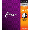 Elixir 11152 Nanoweb Light 12-String Acoustic Guitar Strings (10-47)