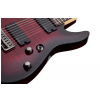 Schecter Demon 8, Crimson Red Burst electric guitar