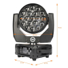 LIGHT4ME ZOOM WASH 19x15W Moving Head RGBW Ring Control Effect LED