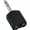 Monacor NTA-198 Y-Adaptor 1 x 6.3mm stereo plug to 2 x 6.3mm stereo inline jack