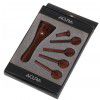 AN Violin Pegs, Tailpce, Endbutton Set 4/4 a la Schweizer rosewood, parisian eye