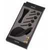 AN Violin Pegs, Tailpce, Endbutton, Chinrest Set 4/4 a la Hill ebony, gold fret, gold bond
