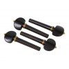 AN Violin Pegs, Tailpce, Endbutton, Chinrest Set 4/4 a la Hill ebony, gold fret, gold bond AN Violin Pegs, Tailpce, Endbutton, Chinrest Set 4/4 a la Hill ebony, gold fret, gold bond