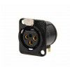 Neutrik NC3FD-H-B female panel PCB socket