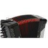 E.Soprani 744 KK 34/4/11 72/4/4 Musette accordion (black, red bellow)