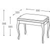 Grenada BG 2 piano bench, high gloss