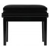 Grenada BG 5 piano bench, black gloss, black leather upholstery