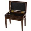 Grenada BG5 piano bench, walnut 1 gloss, beige upholstery