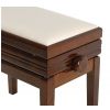 Grenada BG5 piano bench, walnut 1 gloss, beige upholstery