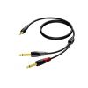 Procab CLA713/3 – Mini Jack Male Stereo to 2x Jack Male Cable (3 m)