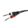 Adam Hall 3 Star Series - Audio Cable 3.5 mm Jack stereo to 2 x 6.3 mm Jack mono 1 m