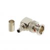Amphenol B1112A1-ND3G-3-75 Coaxial Connector, BNC Coaxial, Right Angle Plug, Crimp, 75 ohm, Brass