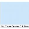 Lee 281 Three Quarter C.T.Blue colour filter, 50x60cm