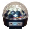 Flash LED Magic Ball MP3 RGBWYP lighting effect, hemisphere