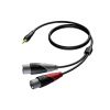 Procab CLA712/1.5 – Mini Jack Male Stereo to 2x XLR Male Cable (1.5 m)
