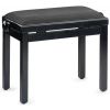Stagg PB39 Piano bench black highgloss with black velvet top 