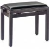 Stagg PB39 Piano bench rosewood matt finish with black vinyl top